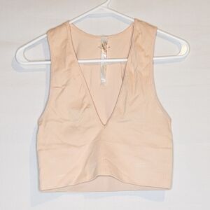 Urban Outfitters Light Tan Ribbed Top